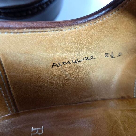 POLO RALPH LAUREN X CROCKETT & JONES MARLOW CIGAR SHELL CORDOVAN WINGTIPS 8.5 D - Picture 6 of 11